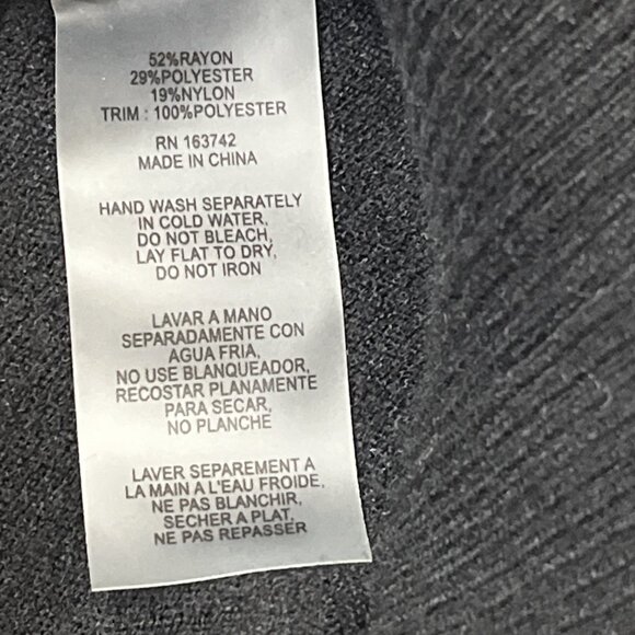 Sioni Sweater Womens 1X Colorful Floral Satin Panel Front Black Knit Pullover - Picture 8 of 10